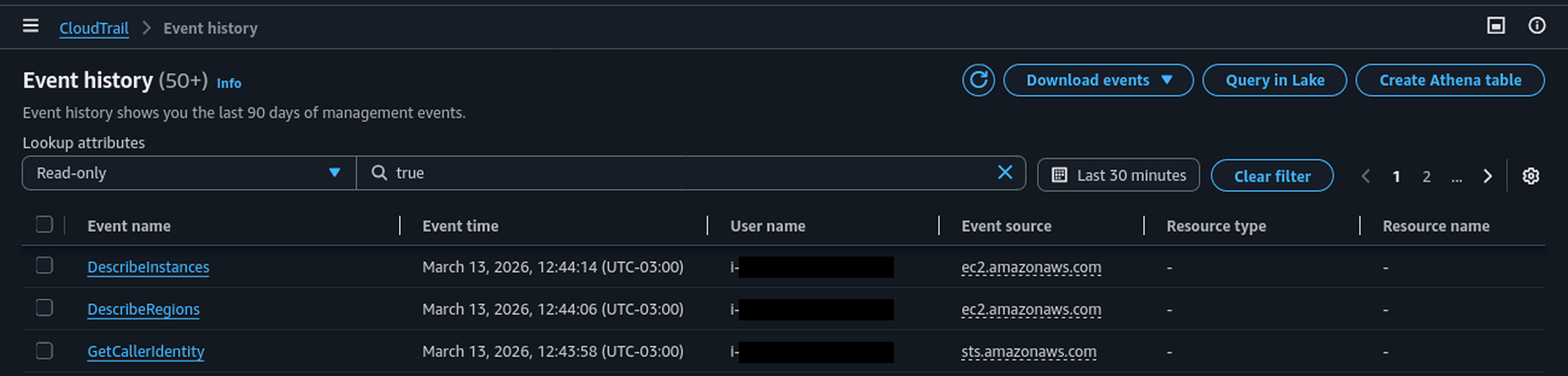 Proj-3 - Sequência no CloudTrail